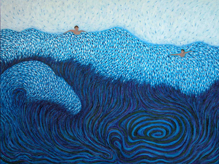 Body surfing Painting