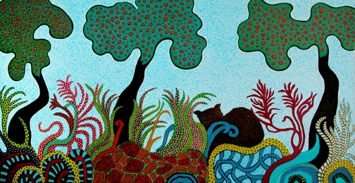 Cat On the Rise Painting