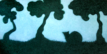 Cat On The Rise Painting