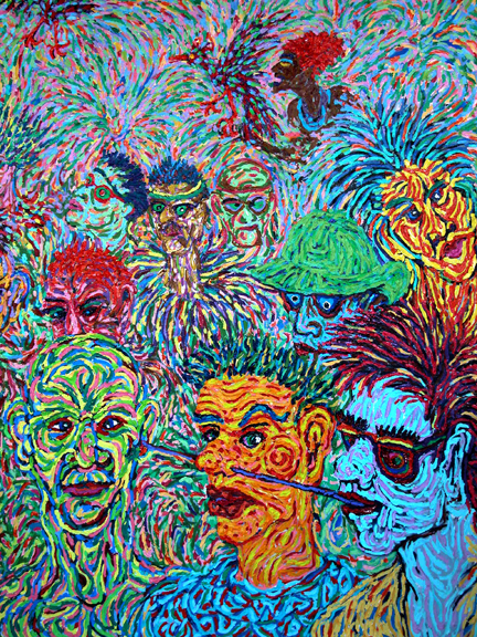 Foreigners in Africa Painting