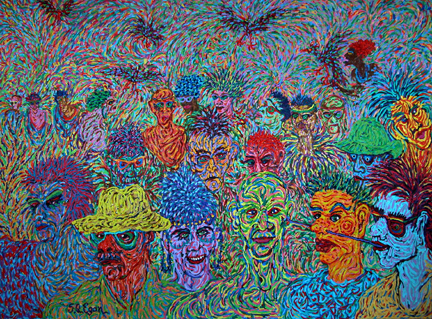Foreigners in Africa Painting